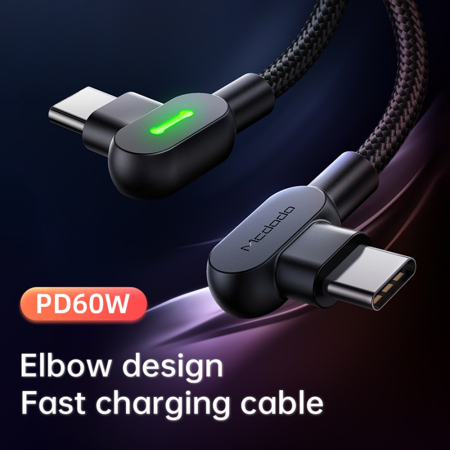 MCDODO CA808 Cable Kabel Data Siku Type C To C PD Fast Charging 60W 3A