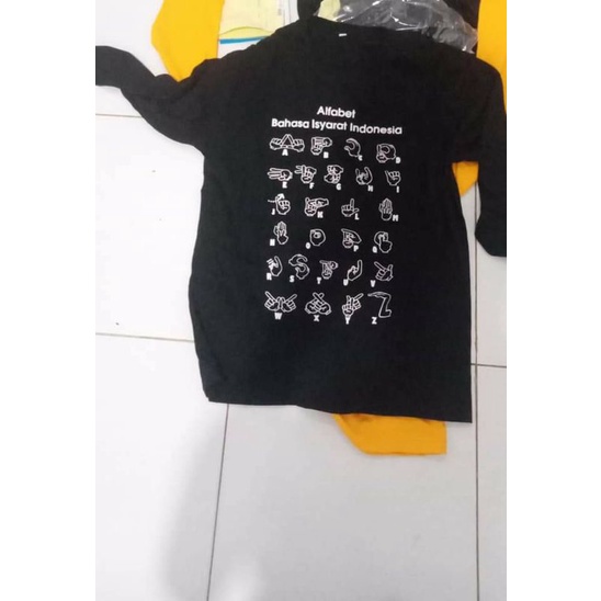 Kaos Alfabet / Bisindo Lengan panjang