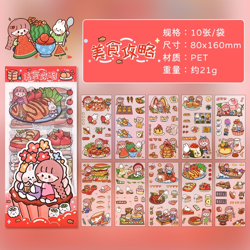 Stiker PET BUAH Lucu / Stiker Aesthetic