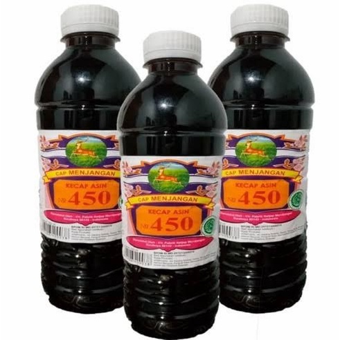 

Kecap Asin cap MENJANGAN no. 450 botol plastik - 600 ml