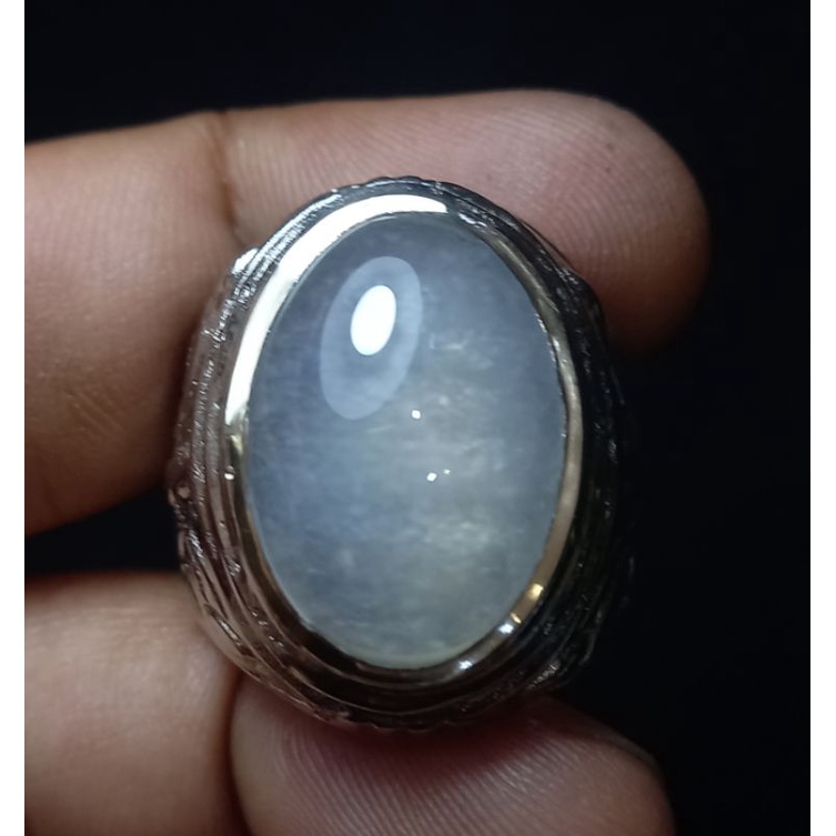 Batu Akik Pandan Sutra Serit Kristal