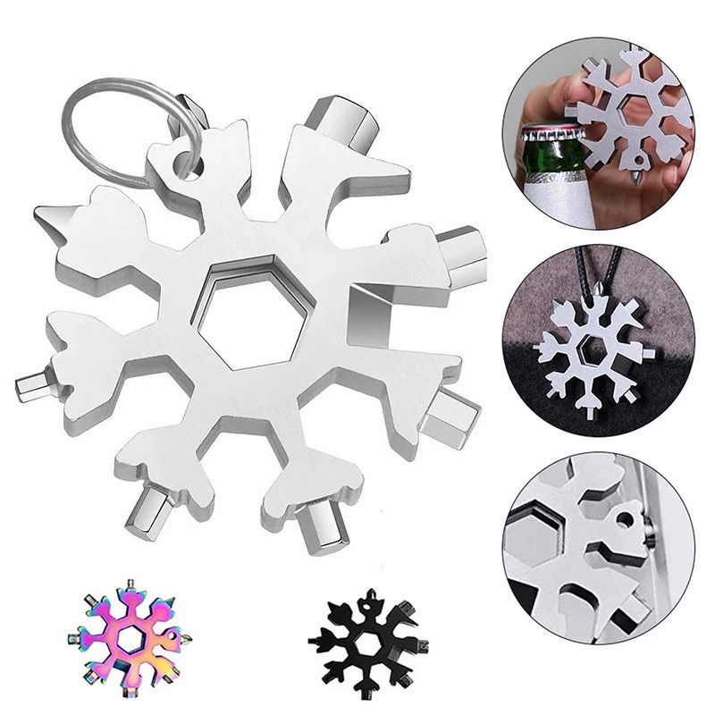 18 In 1 Kunci Pas / Obeng Multifungsi Portable Desain Snowflake