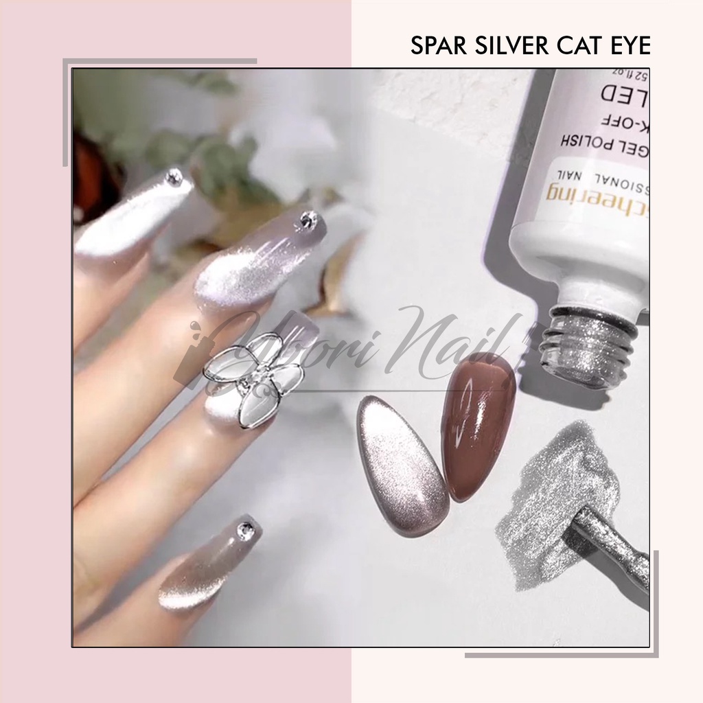 Spar cat eye silver gel 15ml misscheering gel kutek cateye gel polish nail art nailart