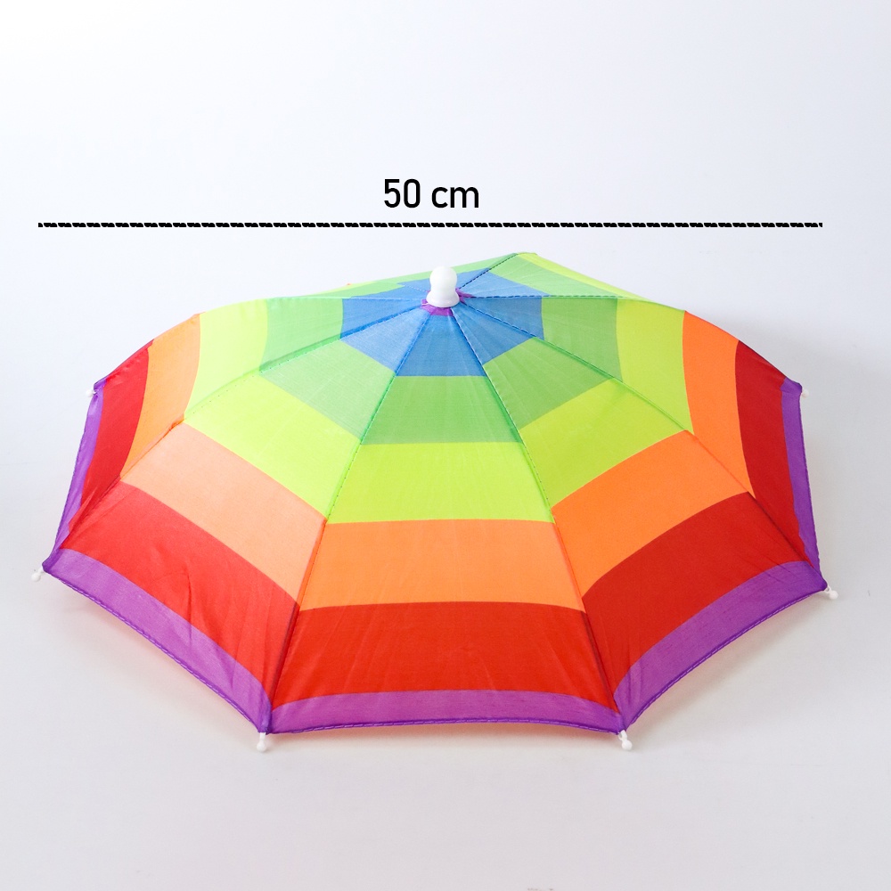 [COD] Topi Payung anti ribet Umbrella Hat - W655 - Multi-Color