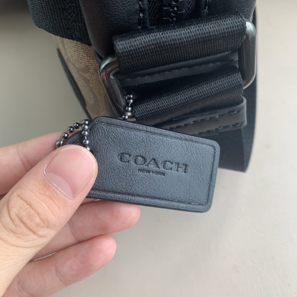 COACH 2945   Men's Patch EDGE Zip Messenger Bag Classic Simple Versatile Shoulder Bag Camera Bag xjb