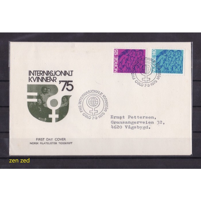 

A131 Perangko FDC SHP Norwegia 1975 International Women's Year 1 Pcs