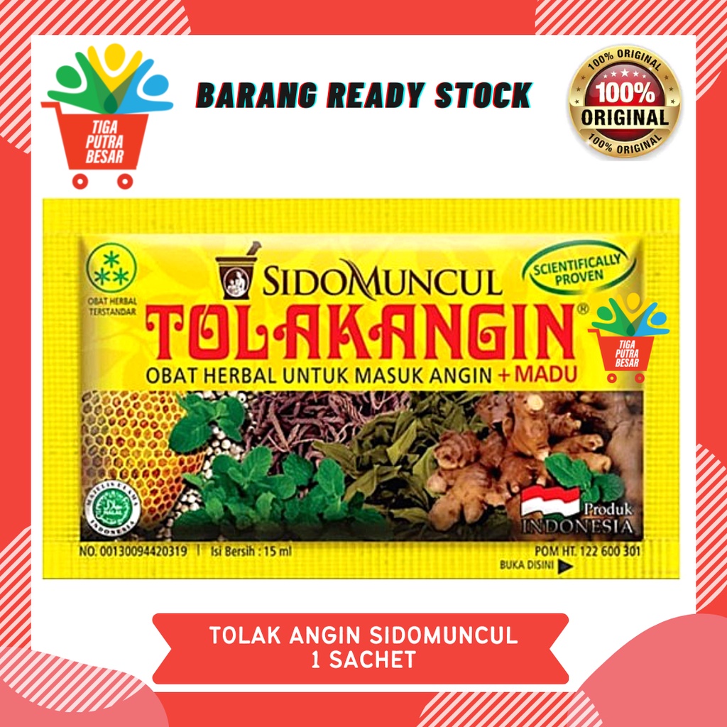 TOLAK ANGIN CAIR MADU SIDOMUNCUL ISI 1 SACHET / OBAT HERBAL UNTUK MASUK ANGIN