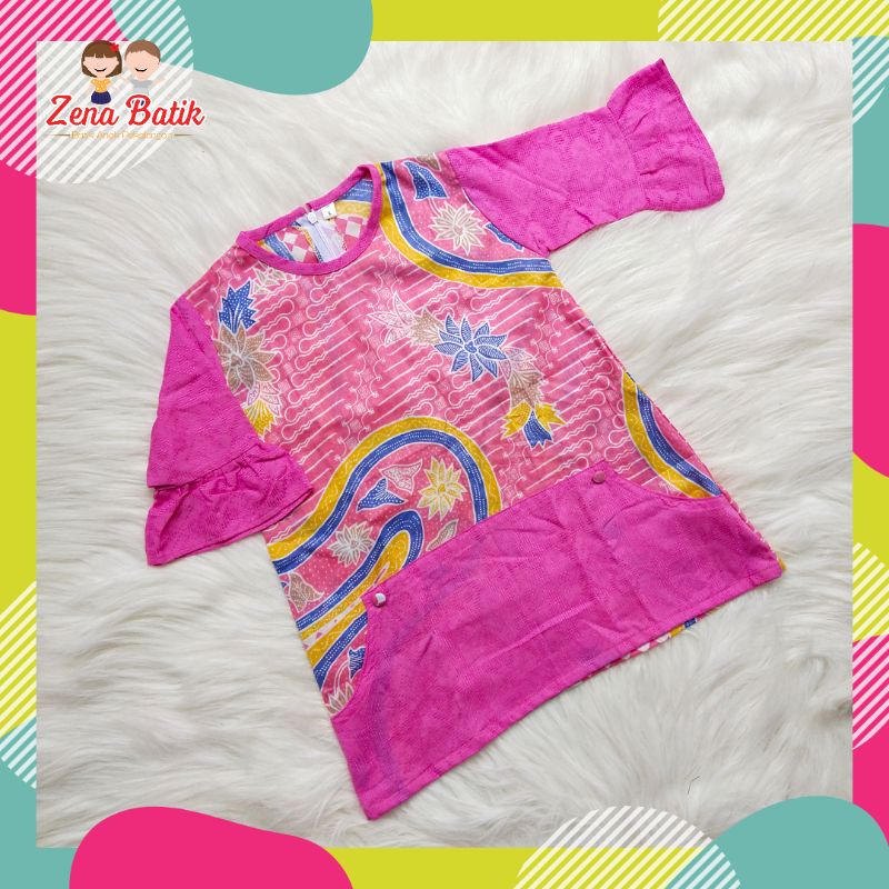 atasan batik anak perempuan tunik batik blouse batik anak pink dress batik cewek