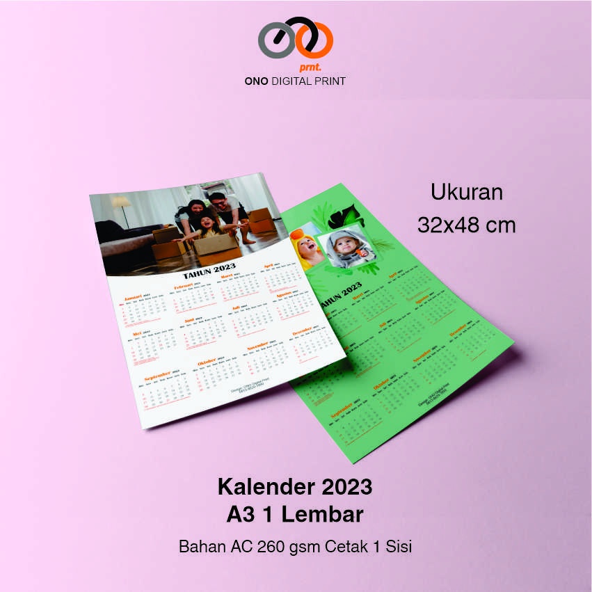 

ONO Digital Print - Kalender Dinding Custom | Poster Kalender Custom | Wall Calender 2023