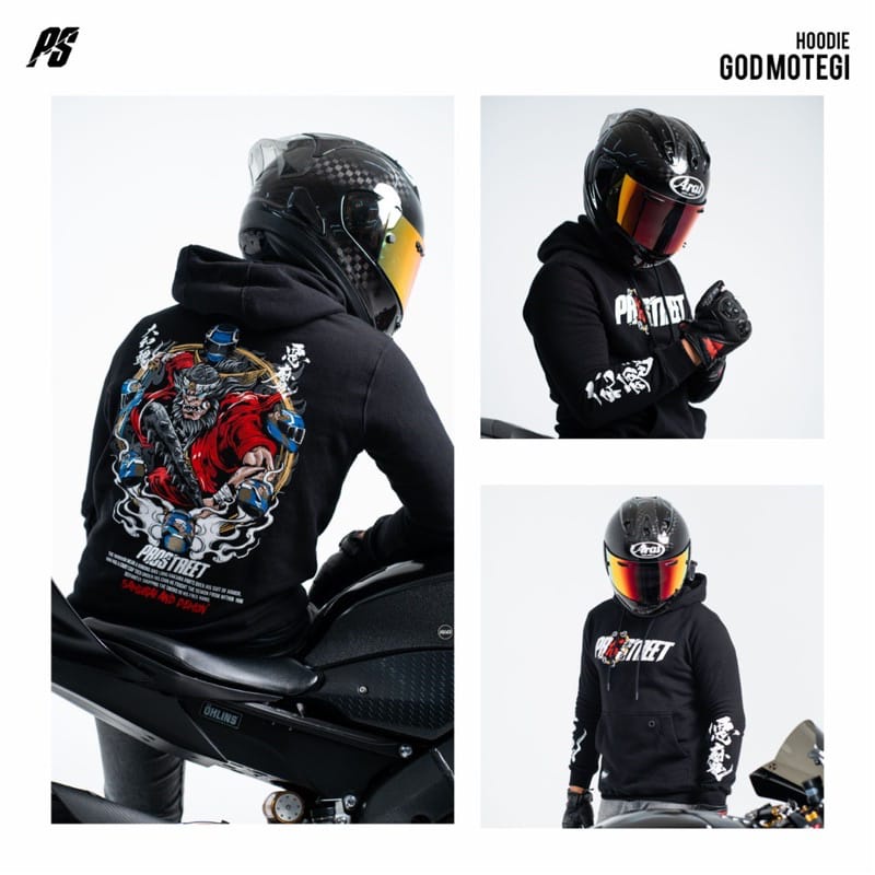 HOODIE PROSTREET GOD MOTEGI-PROSTREET HOODIE SWEATER BLACK NEW - JAKET HOODIE PROSTREET PREMIUM / JA