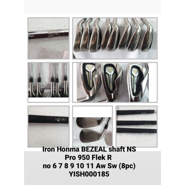 Stik golf Iron set Honma BEZEALshaft NS Pro 950 Flek R No 6 7 8 9 10 11 Aw Sw8pcs Bekas second