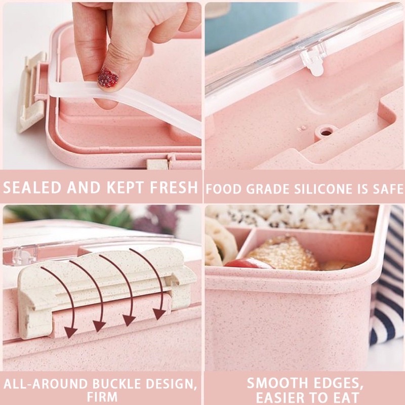 [ACQ] Tempat Makan Lunch Box Set Jerami-4