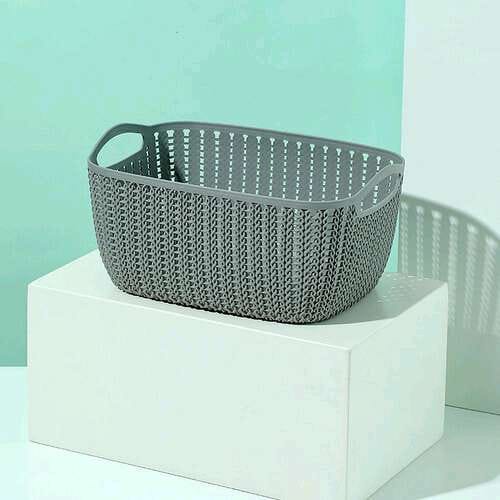 Bucket Keranjang Penyimpanan Multifungsi Rak Serbaguna Ukuran Kecil Persegi Plaited Rectangular multifunctional Storage Bucket