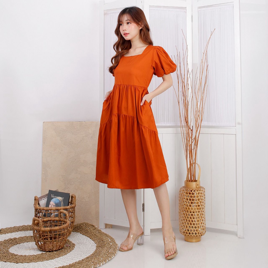 Dress 1219 Rayon Polos Fashion Wanita