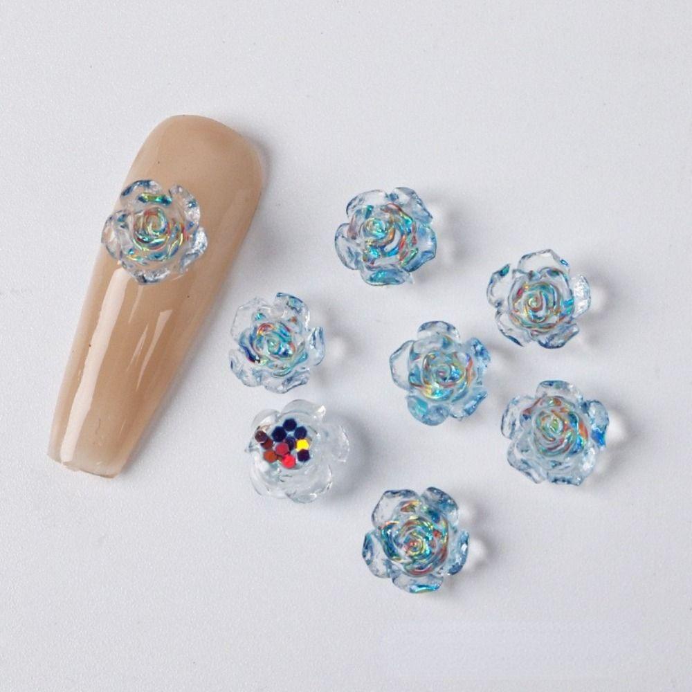 NEEDWAY Nail Art Charms 50 Pcs Jepang Kuku Salon Manicure Aksesoris Bagian Kuku 3D Permata Wanita Perhiasan Kuku