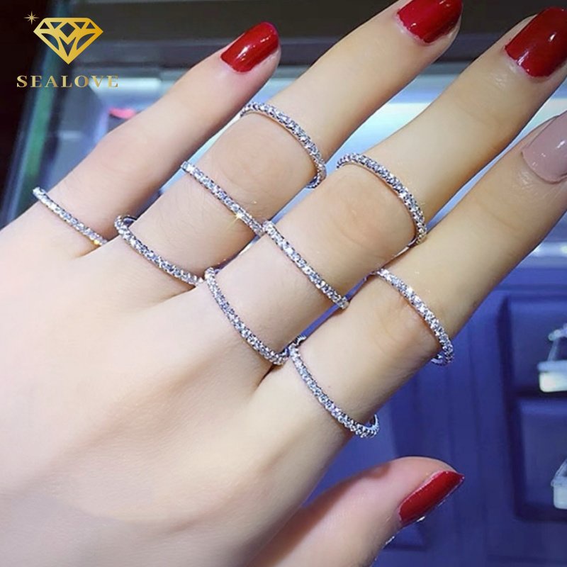 cincin titanium wanita anti karat asli tidak luntur ori Premium mewah berlian aksesoris perhiasan korea