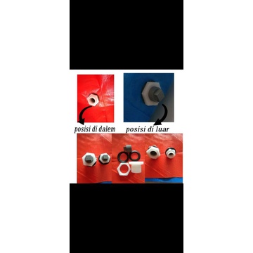 alat pembuangan kolam ikan terpal/ pengatur air hujan kolam