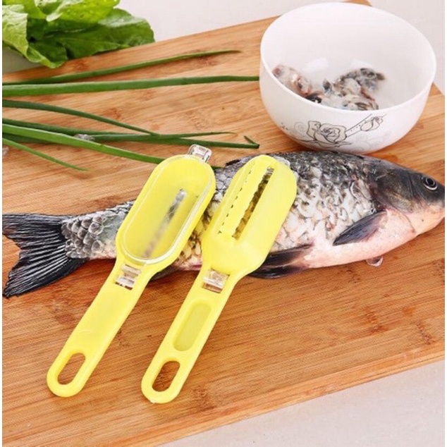 Alat Pembersih Pengupas Kupas Penyerut Penyiang Serut Sisik Kulit Ikan PRAKTIS SIMPEL Stainless Steel Besi Peeler Kulit Kupas Serut AD10