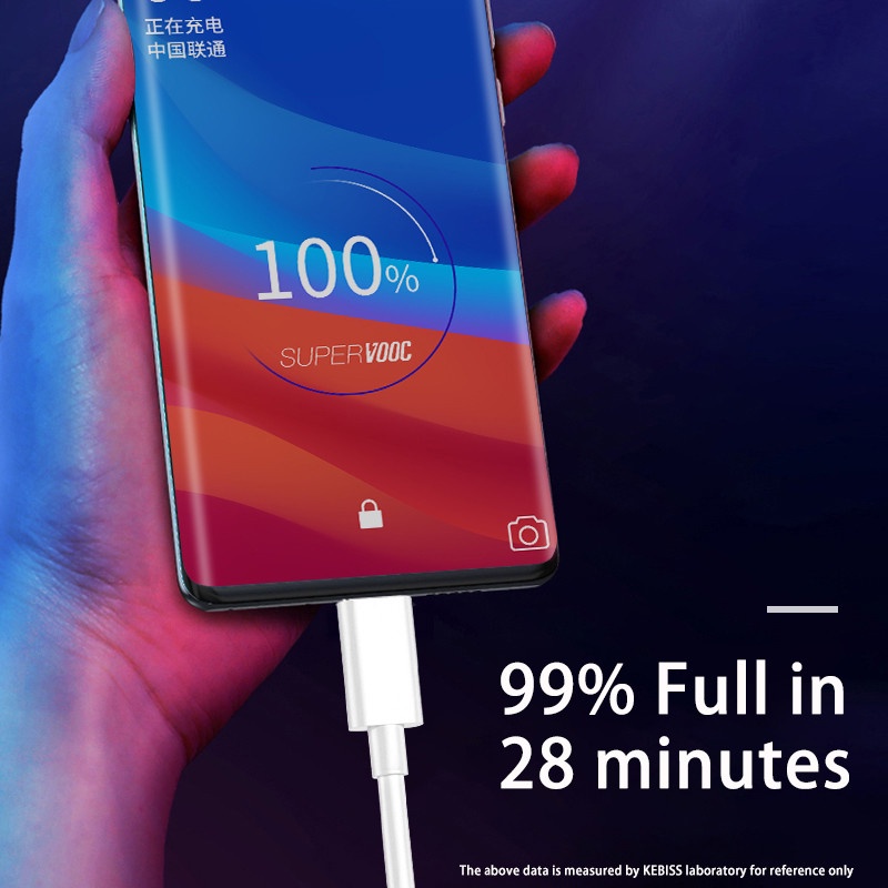 Kabel data / Charger USB Tipe C 5A Fast charging Untuk OPPO Find X / Reno R17 / Android