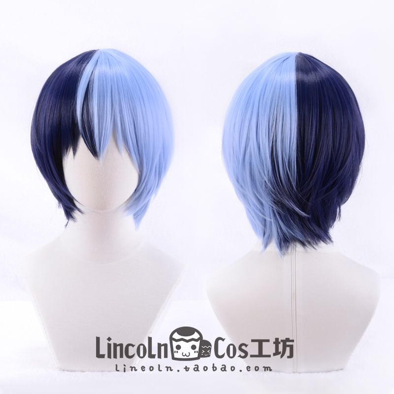 Lincoln - Aoyagi Toya Wig - Cosplay Wig Aoyagi Toya - PROSEKA COSPLAY WIG - Wig Biru Pendek - Wig Ma