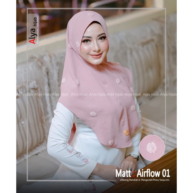 BERGO ALYA HIJAB BAHAN CRINKLE AIRFLOW TIMBUL ORI ALYA HIJAB