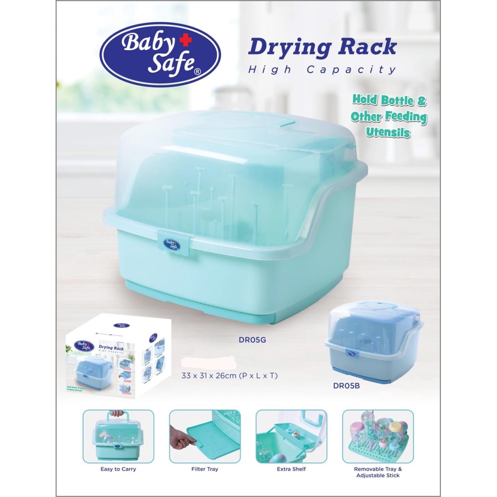 Baby Safe DRYING RACK High Capacity DR05 - Rak botol ukuran besar