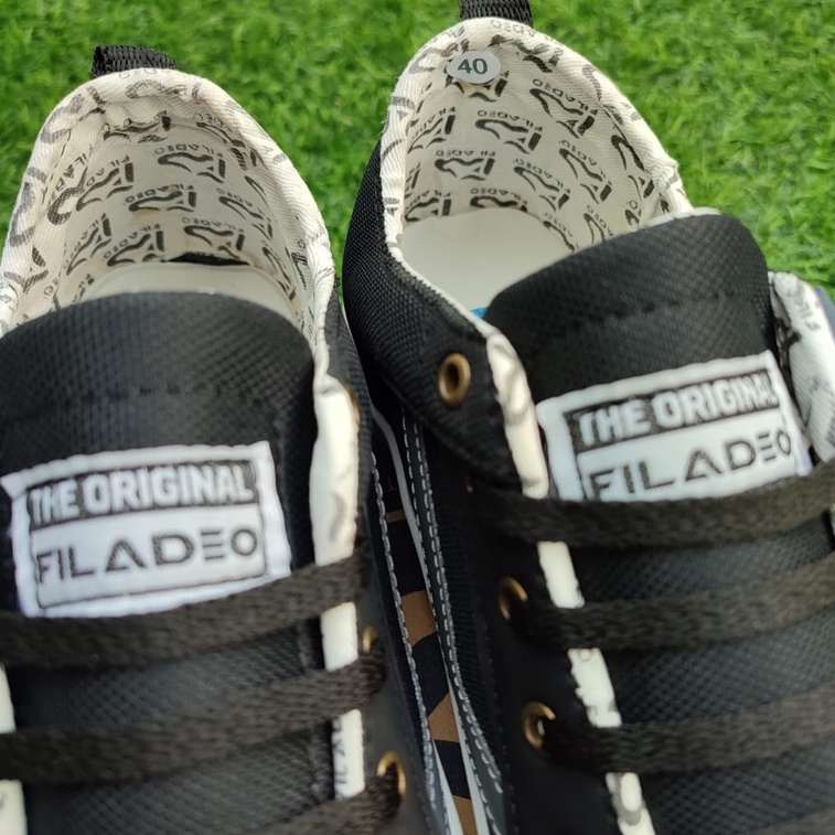 SEPATU FILADEO OTENTIK HITAM PUTIH SEPATU PRIA DAN SEPATU WANITA kanvas SIZE 36-43