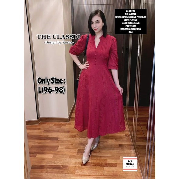 Dress katun bolong premium import Bangkok