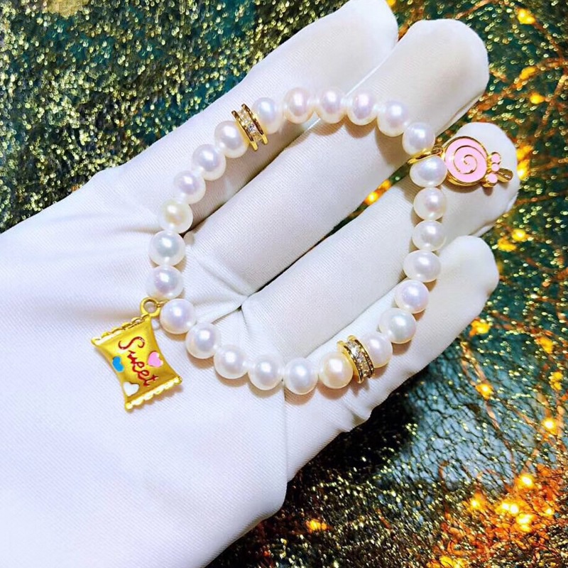 Goldkingdom Fashion Perhiasan Emas Asli Kadar 375 Bangkok Aksesoris Ready Stock Berlapis Emas Permen Liontin Mini Kecil Klavikula Rantai Perempuan Kalung Indah 3d Warisan