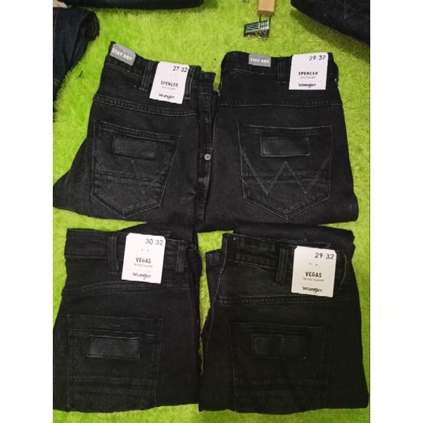 Celana Wrangler original Black Wash