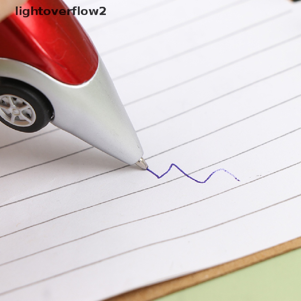 (lightoverflow2) 1pc Pulpen Bentuk Mobil Balap Portable
