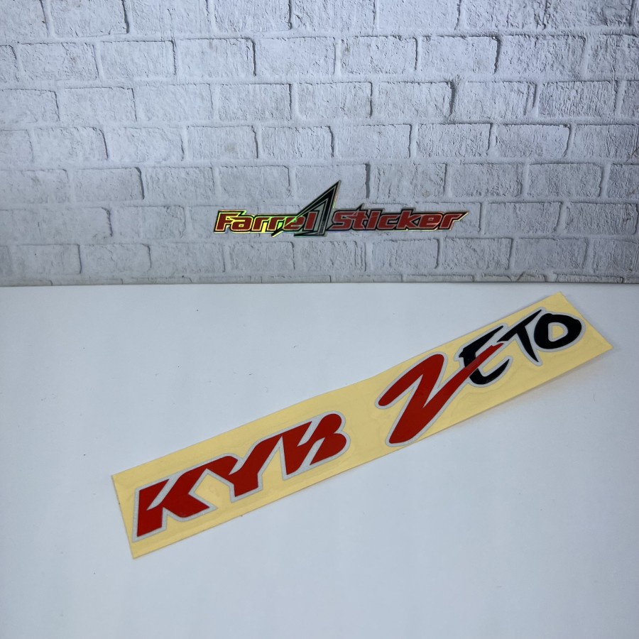 Stiker shock depan KYB sticker KAYABA ZETO upside down