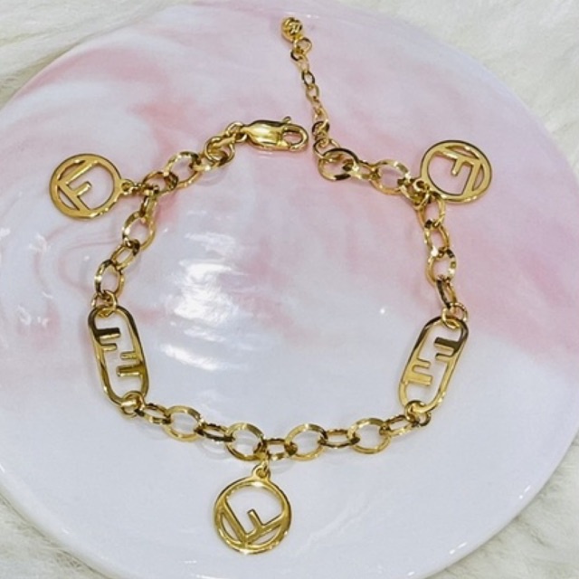 gelang fancy logo FF simple mewah elegant new item panjang 16,3cm G70