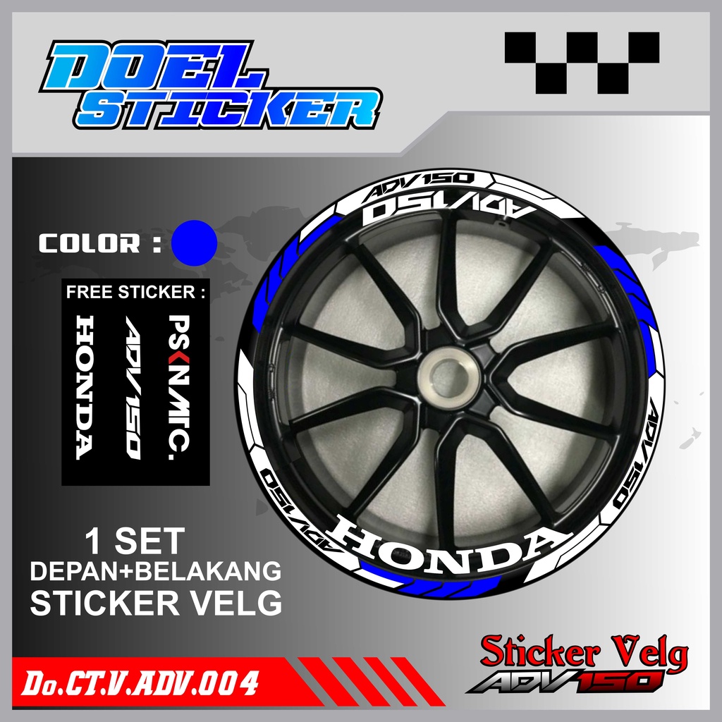 STICKER CUTTING LIST VELG HONDA ADV 150 VARIASI MOTOR DOEL 004