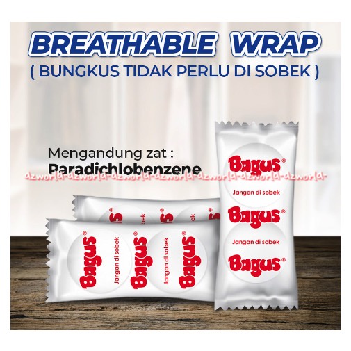 Bagus Para Kamper 300gr Pengharum Lemari Paradichlorabenzene Kampers Bungkus Satuan Breathable Wrap Penghilang Bau Nyengat Bagus Campers