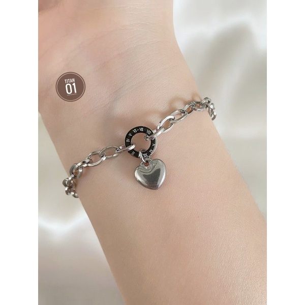 Gelang Rantai Dewasa Titanium Fashion Perhiasan Simple Dan Cantik N20102201