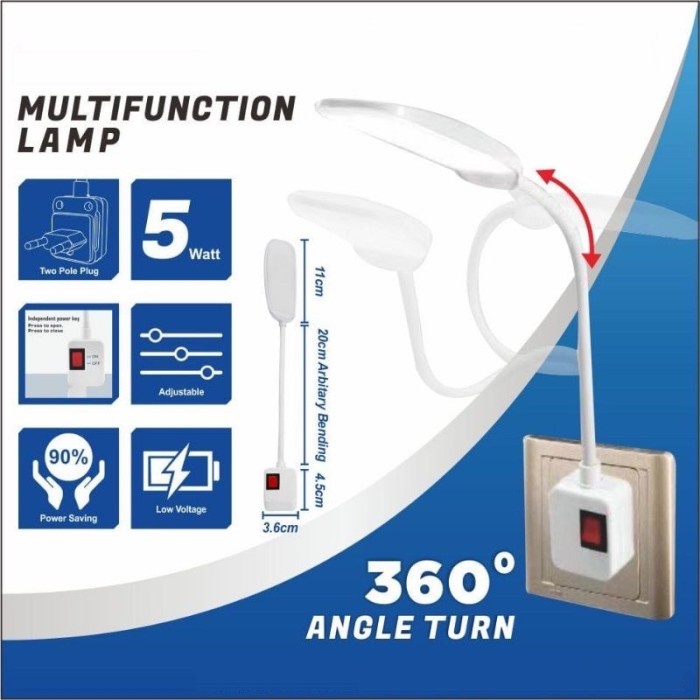 Fitting Lampu Flexible On Off E27 Fiting Lampu Tidur Kabel Fleksibel