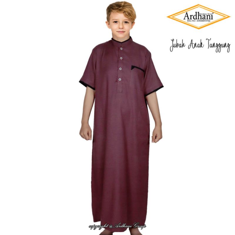 Jubah Anak Laki laki  Tangan Panjang Baju Gamis Anak Laki 4 - 16 Tahun Shakeil
