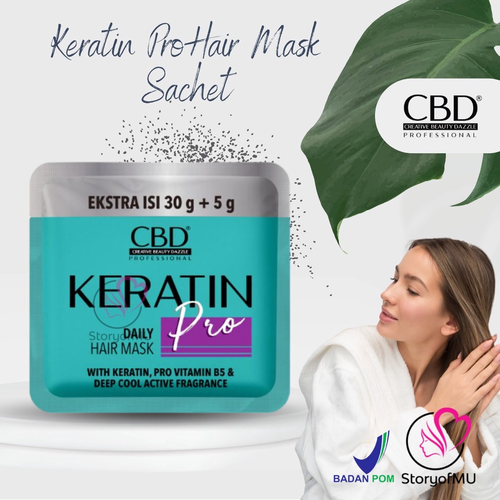 Jual Cbd Professional Keratin Pro Hair Mask Sachet 35ml Masker Rambut Shopee Indonesia 