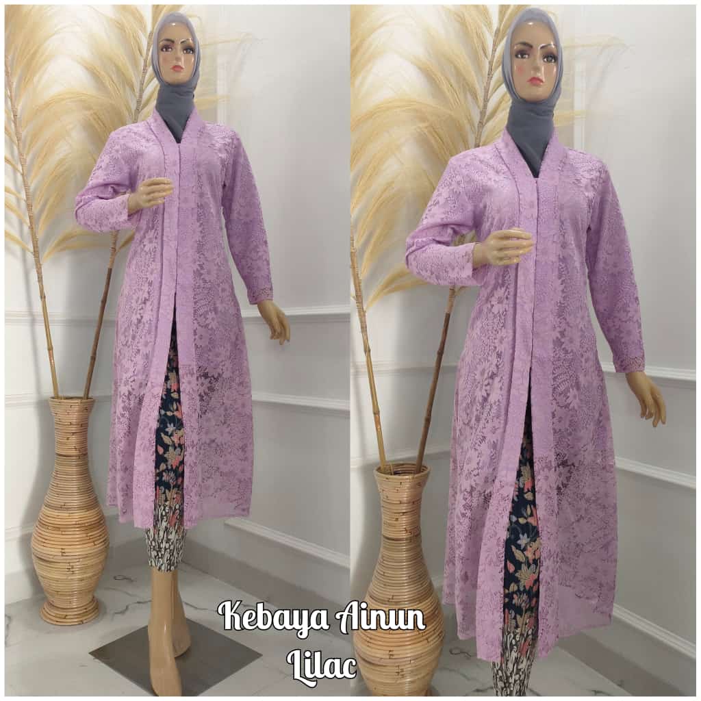 Permata Olshop / Kebaya Brukat Tunik Ainun / Kebaya Floy Tunik Busui Brukat / Kebaya Tunik / Kebaya Busui / Kebaya Kartini