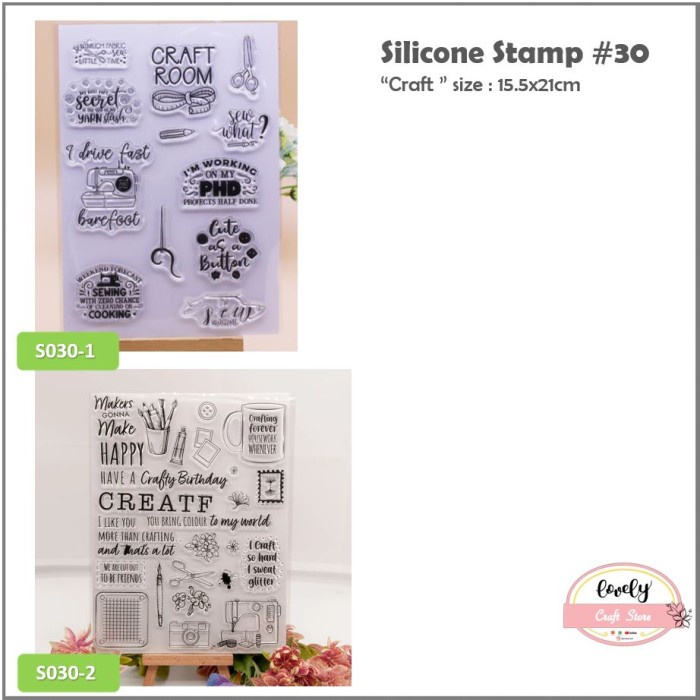 

Hadir Transparent Silicone Rubber Clear Stamp 30-Card, Art Craft, Scrapbook Bergaransi