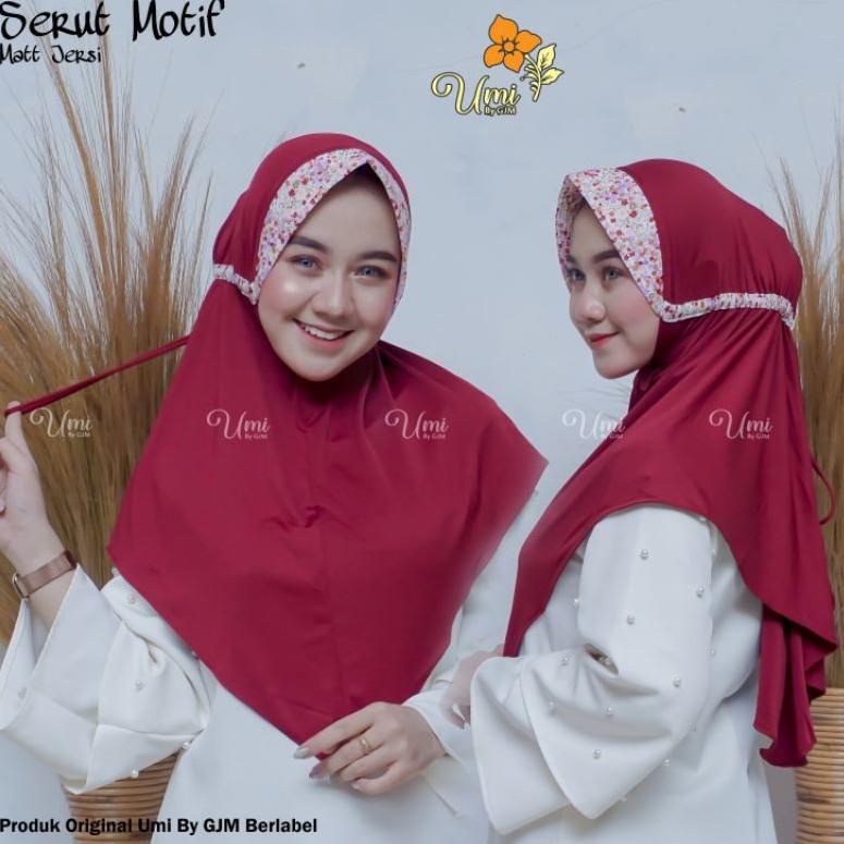BB.18Oc22ᴴ ▫ Jilbab Serut Kombinasi Motif Hijab Serut Motif Bunga