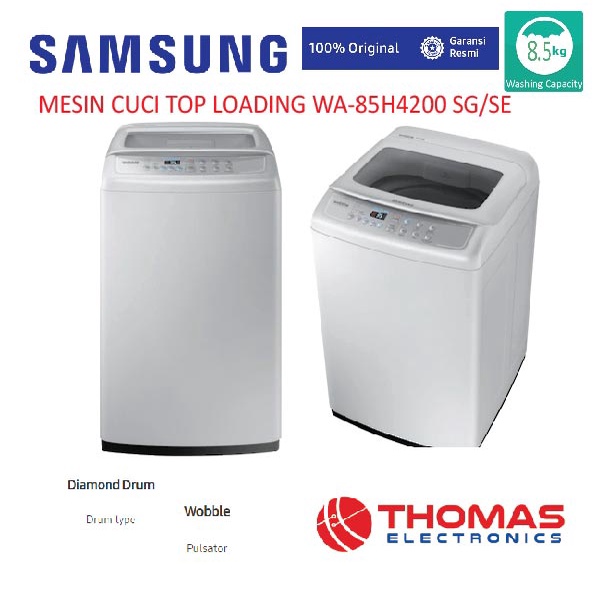 MESIN CUCI 1 TABUNG SAMSUNG WA-85H4200 SG/SE TOP LOADING 8.5 KG