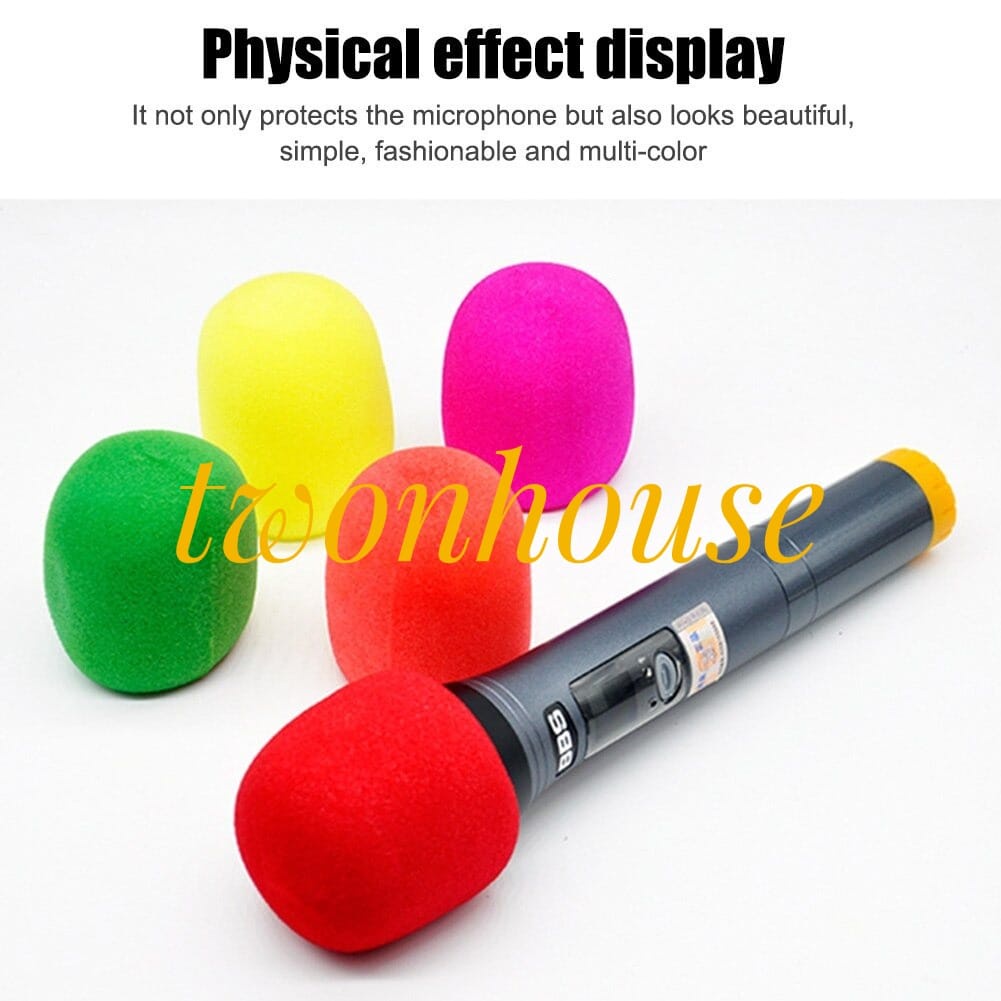 Busa Mic Cover Spon Tutup Kepala Pelindung Microphone Busa Microphone Cover Sarung Penutup Mic Sponge Spon Pelindung Mik Foam Cover Shield 6mm