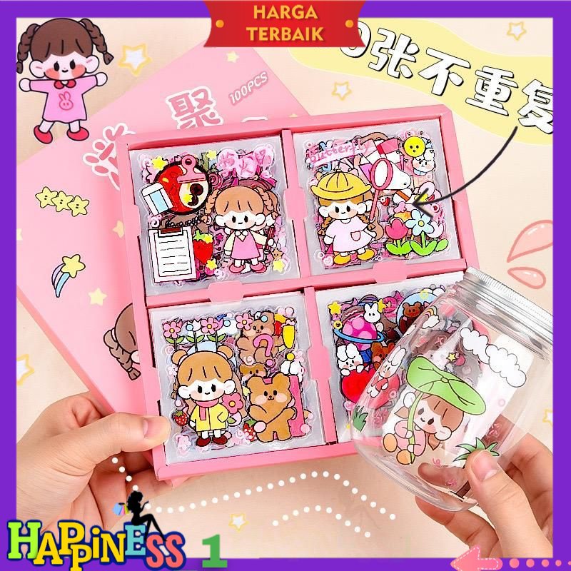 

STIKER 2D STICKER BOTOL MINUM 2D PLASTIK ANTI AIR / BUKU DIARY STIKER MOTIF / STICKER ANTI AIR HAPPINES