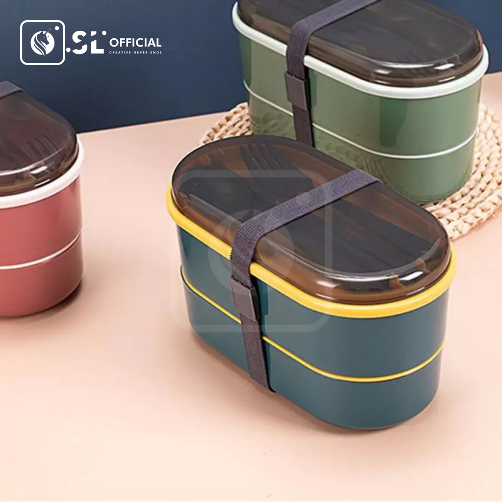 Lunch Box / Kotak Makan 2 Tingkat / Kotak Makan Bekal Anak