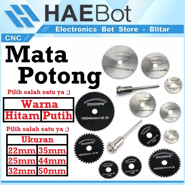 [HAEBOT] Mata Potong Gergaji Kayu Gerinda Mini Pisau Grinder Kecil 6mm 22mm 25mm 32mm 35mm 44mm 50mm Cutting Disc Circular Saw Blade Tipis Plat Cut Miniatur Wood DIY