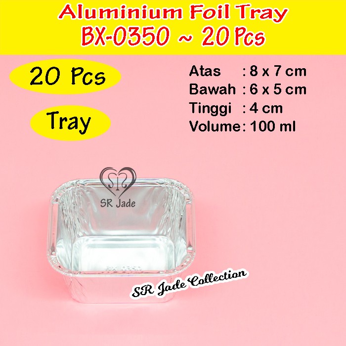 Aluminium Foil Tray Bx0350 Aluminium Foil Cup Bx 0350 Bx350 Tutup Mika