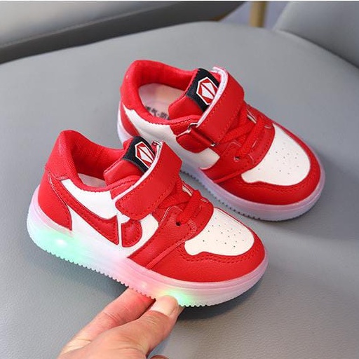 [Tokobig] Jeje LED Sepatu Anak Sport Sneaker Anak Ukuran 21-30 Usia 1-5 Tahun