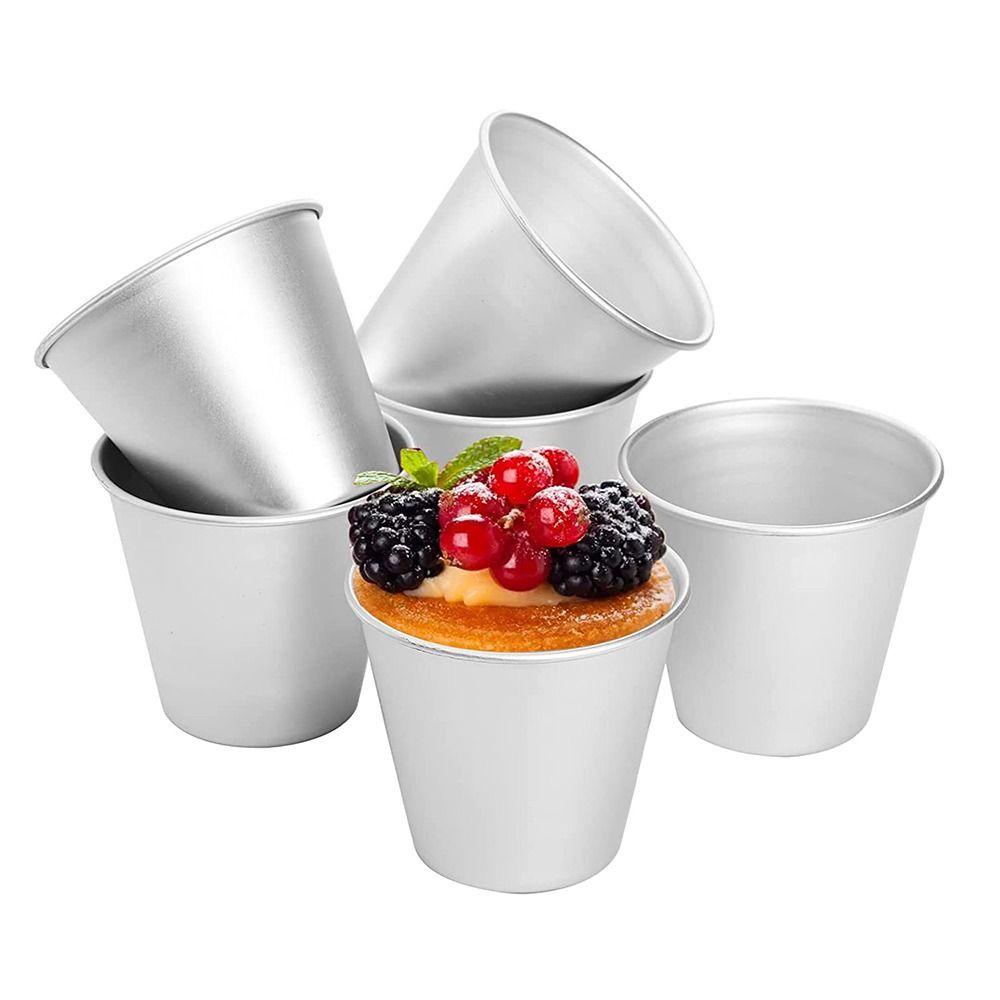 [Elegan] Cetakan Egg Tart Egg Tart Mousse Individu Bakeware Tumblers Paduan Aluminium Anti Lengket Muffin Cup